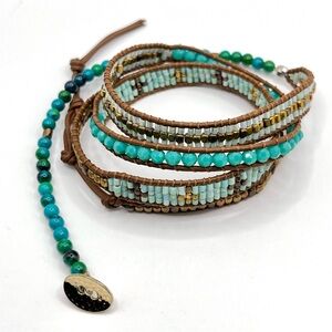 Natural Beaded Wrap Bracelet - Boho Chic